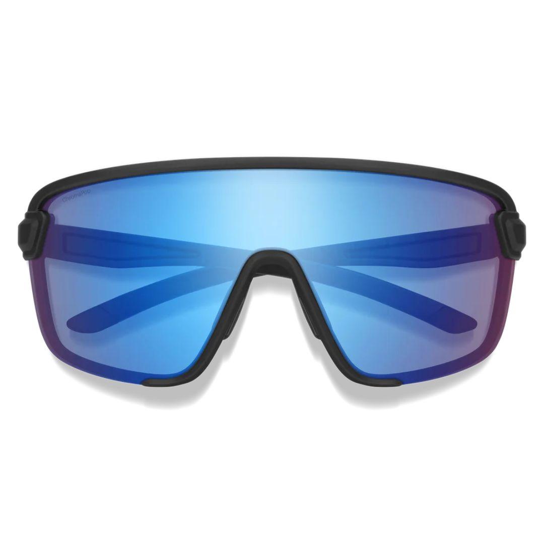 Smith Bobcat Sunglasses - Matte Black/ChromaPop Low Light Rose Blue Mirror